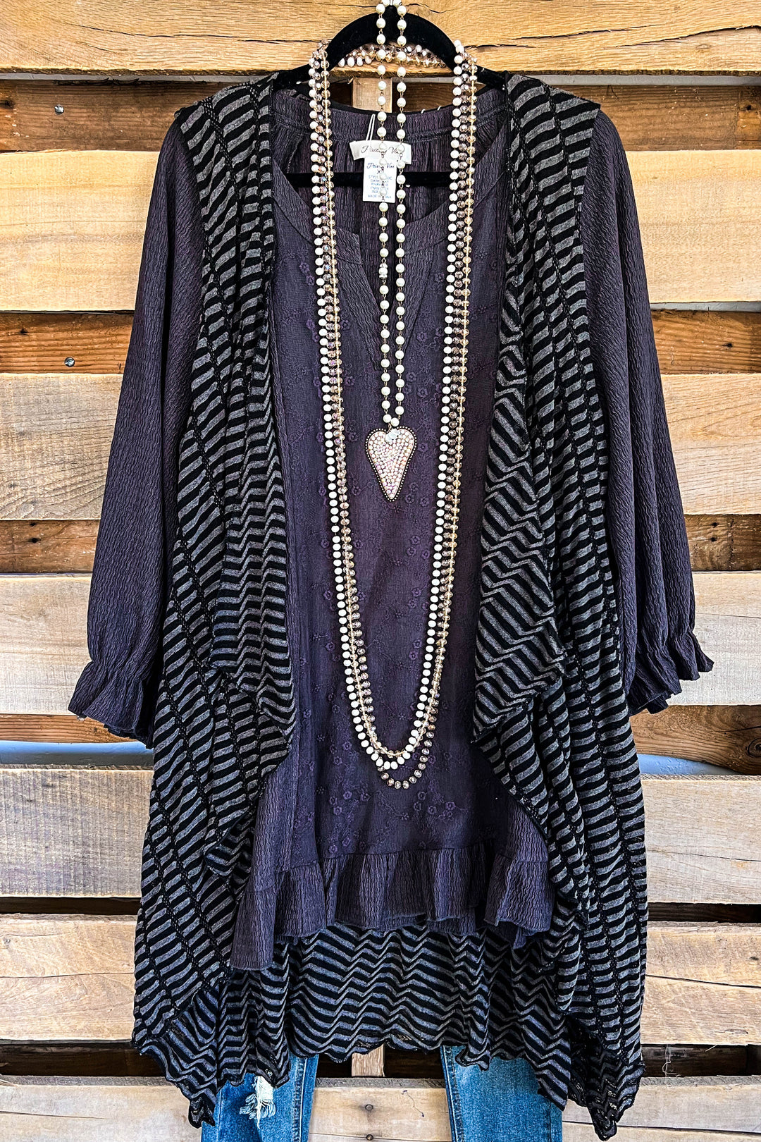 Collection Of Stripes Vest - Black - SALE