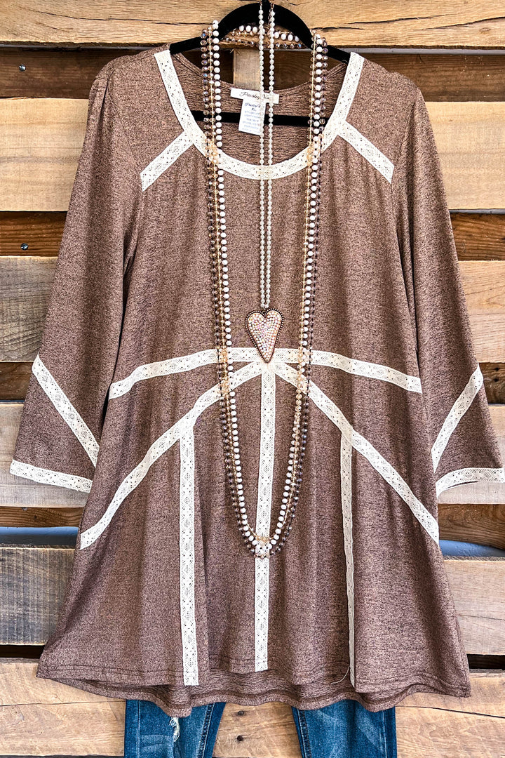 Not Over You Blouse - Light Brown -SALE