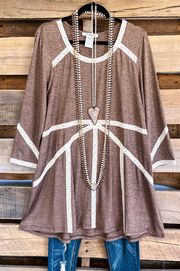 Not Over You Blouse - Light Brown -SALE