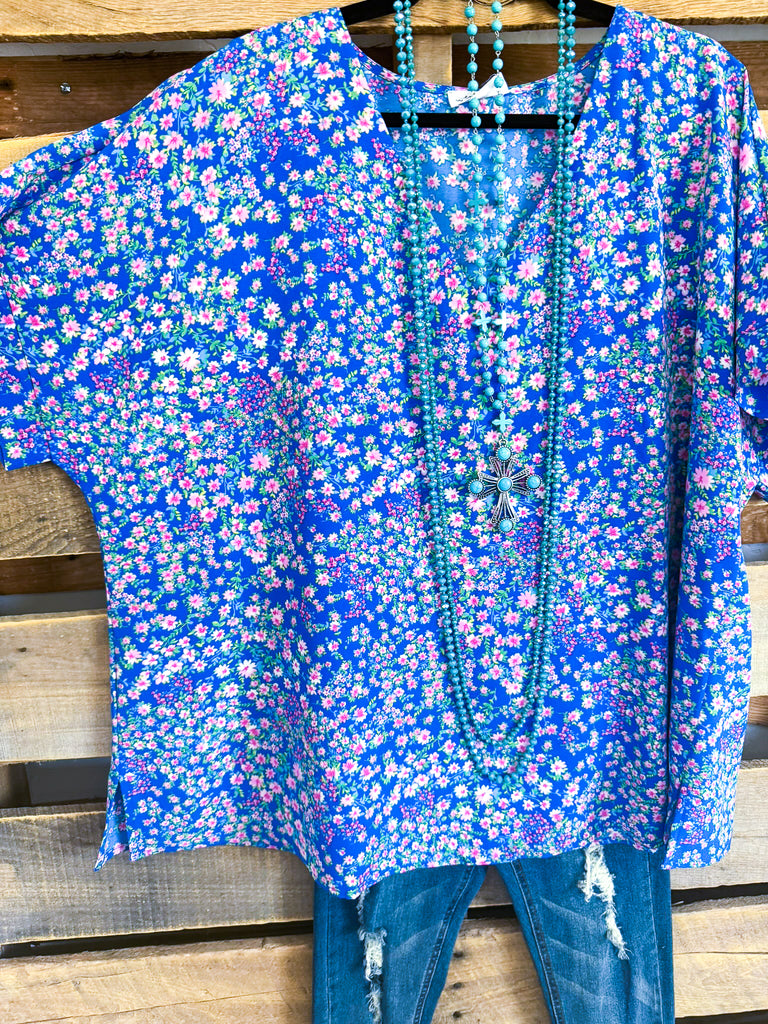 Lavish Look Oversized Top - Royal Blue - SALE