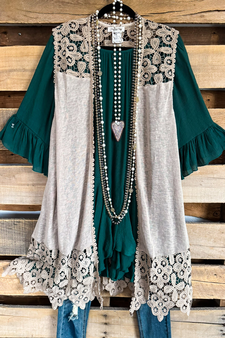 Saturated With Love Vest - Mocha