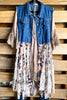 AHB EXCLUSIVE: All The While Vest - Denim/Leopard - 100% COTTON