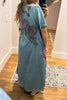 The Painted Garden Heirloom Blue Maxi Dress - 100% Cotton