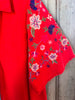 Designed Ready Blouse - Red Orange - Linen Blend