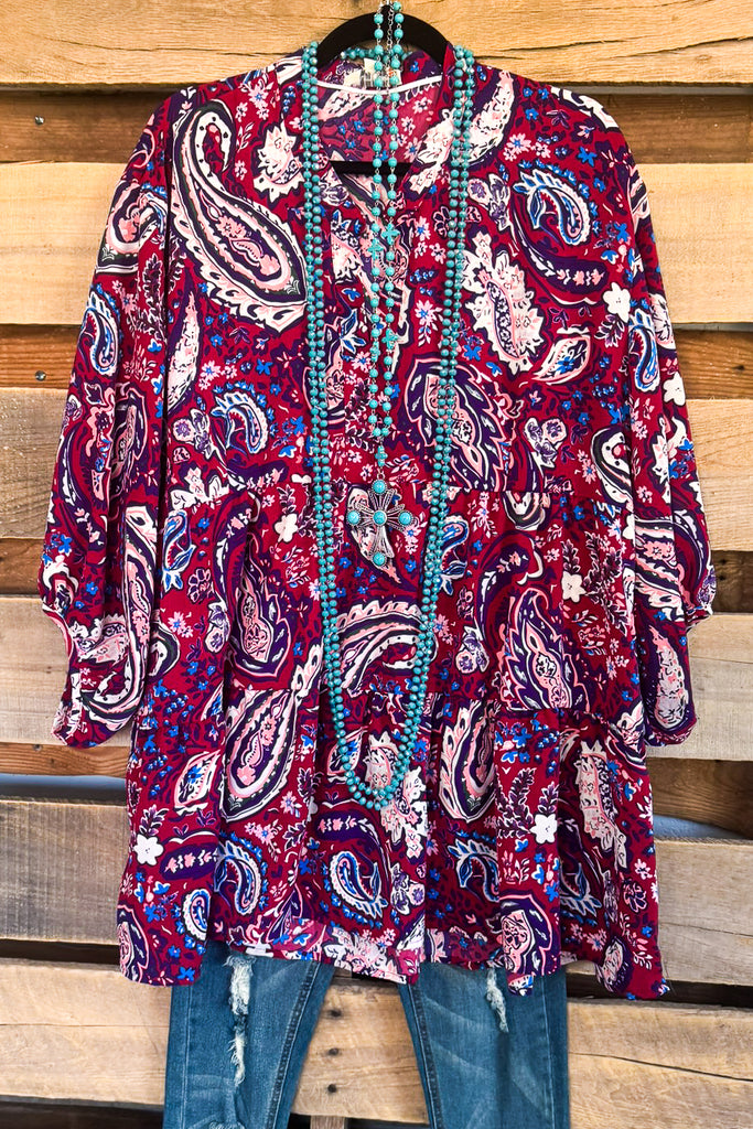 Loving My Decision Tunic -  Wine