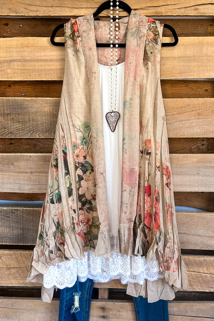 AHB EXCLUSIVE: Counting The Stars Vest - Taupe/Rose