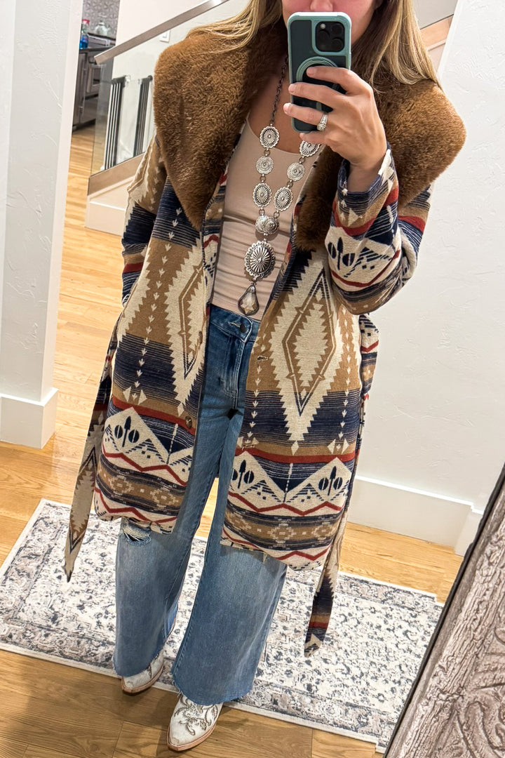 Frontier Ridge Fur Collar Jacket - Navy