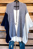 Set The Bar High Poncho/Kimono - Grey