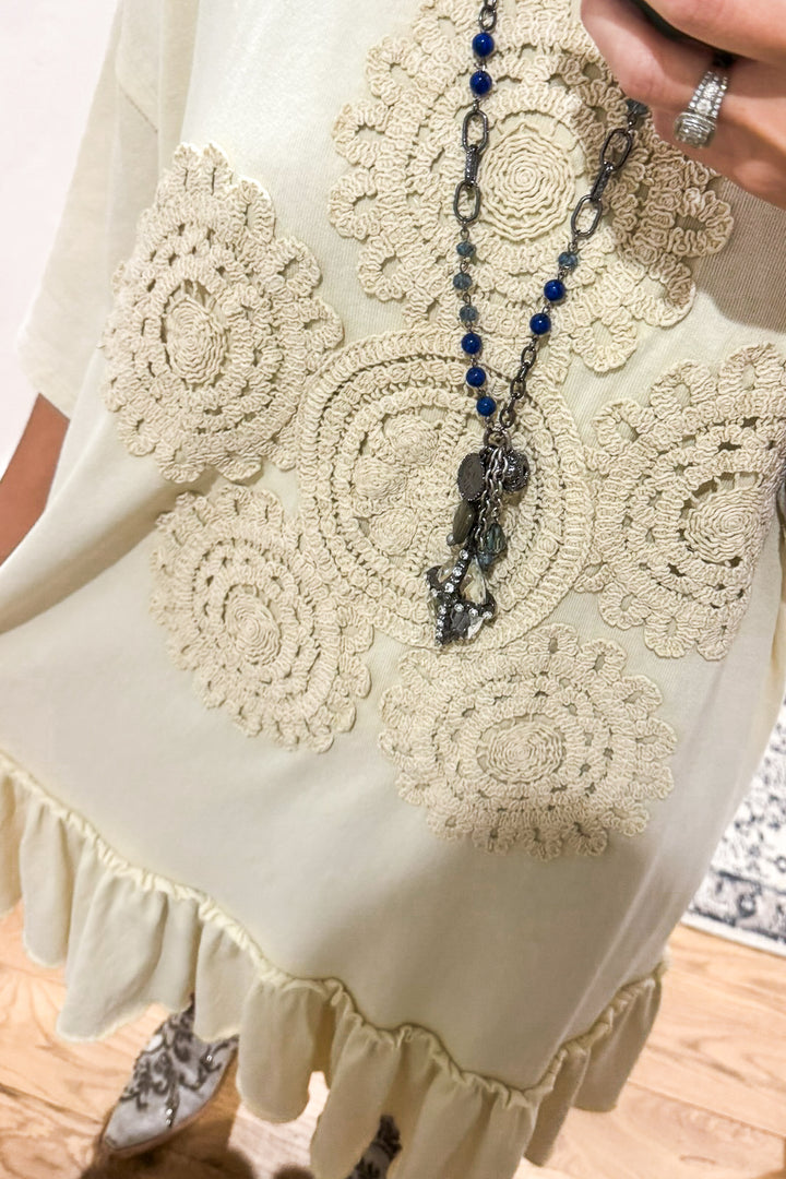 Saving Grace  Oversized Dress - Natural - Cotton Blend