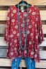 Sunlit Meadows Top -  Rust - 100% COTTON