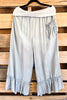 Ruffled Comfort Capris - Gray