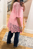 AHB EXCLUSIVE: Delightful Details Cotton Top - Pink - 100% COTTON