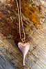 Tear Drop Heart Necklace - Rose Gold