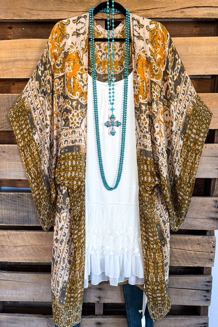 Lifting Spirits Kimono - Mustard
