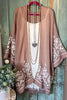 Floral Vine Oversized Kimono - Mocha