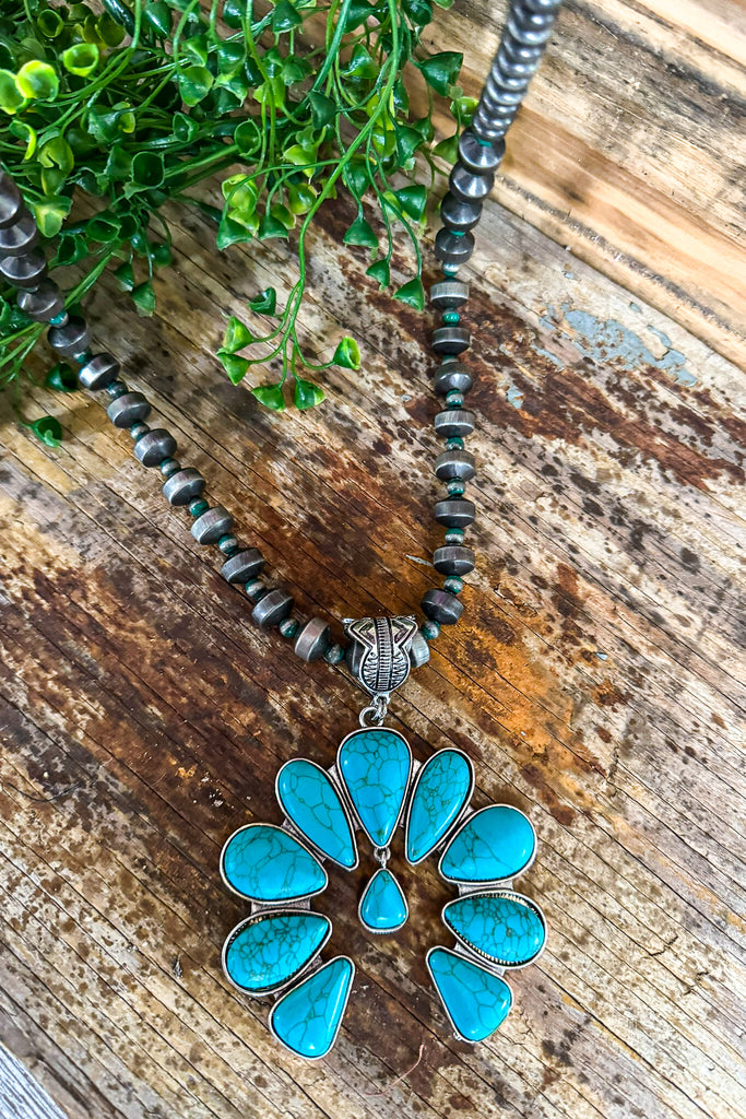 Turquoise Enchantment Necklace - Turquoise & Sliver