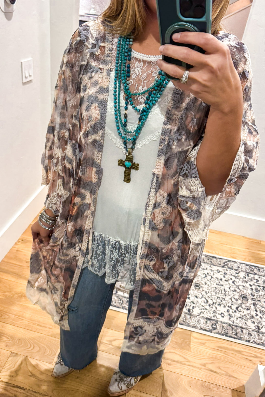 AHB EXCLUSIVE: More Than Just a Friend Lace Kimono - Leopard
