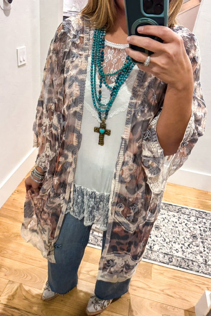 AHB EXCLUSIVE: More Than Just a Friend Lace Kimono - Leopard