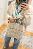 Fully Embroidered Plus Size Special Moments Cardigan - Oatmeal