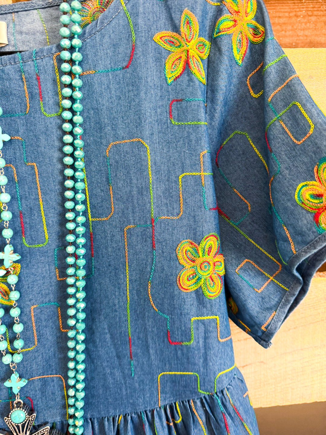 Trying To Keep Up Top - Denim - 100% COTTON - SALE
