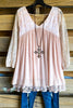 Fantasy Feels Lace Tunic - Peach - SALE
