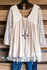 Fantasy Feels Lace Tunic - Beige - SALE