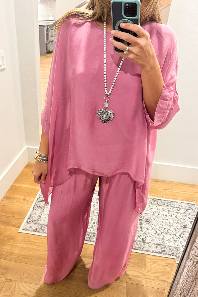 Milan Silk Blend Stretch Top – Made in Italy