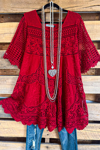 Miss You More Embroidered Poncho Vest - Berry