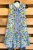 Everlasting Blooms Dress - Blue - 100% COTTON