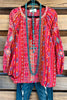 Return My Love Tunic - Tomato Red