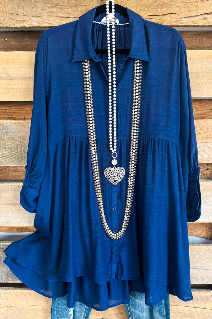 Confidence Is Everything Tunic -  Navy