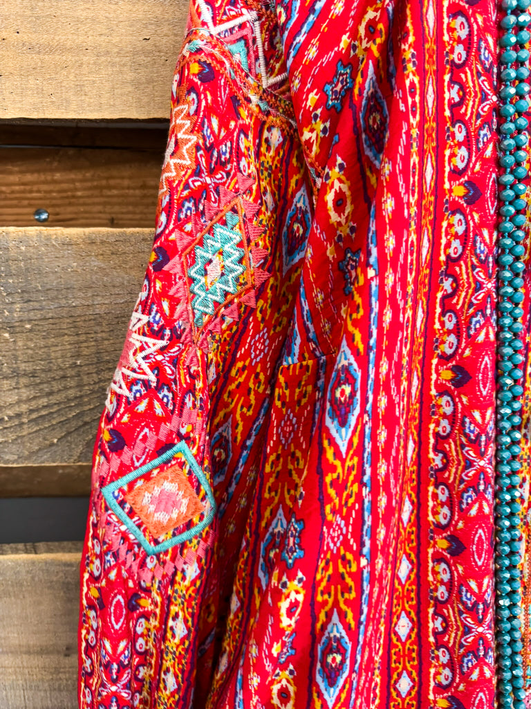 Return My Love Tunic - Tomato Red
