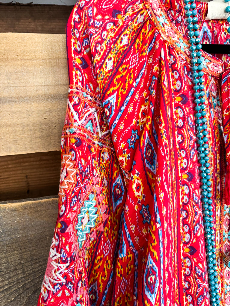 Return My Love Tunic - Tomato Red