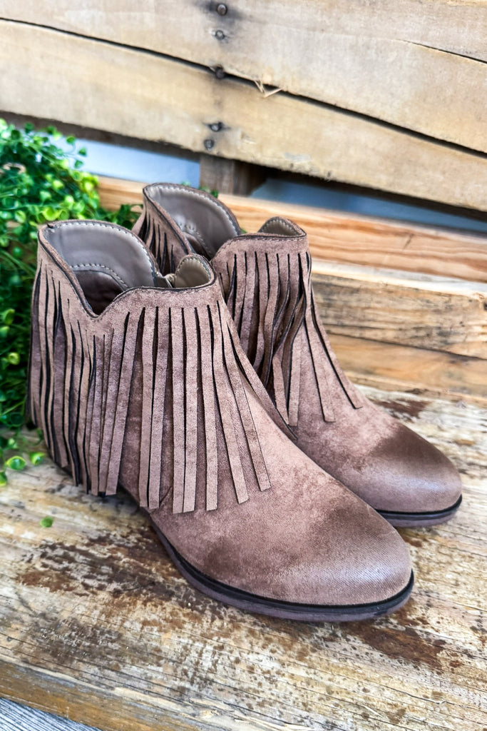 She Will Be Loved Booties - Taupe