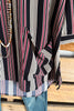 Strips Of Harmony Oversized Dress/Tunic - Black