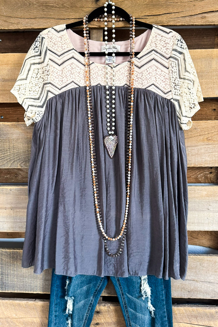 Worth The Wait Top - Beige