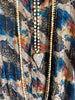 Around The World Sheer Top - Brown - SALE