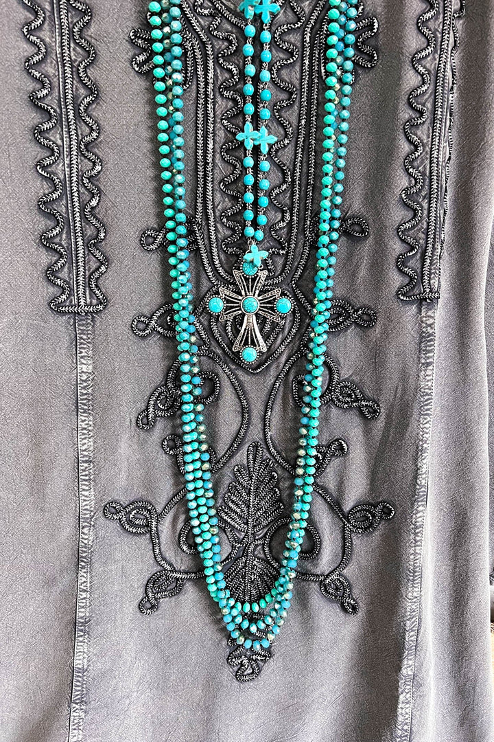 AHB EXCLUSIVE: Free Spirit Top - Grey - SALE