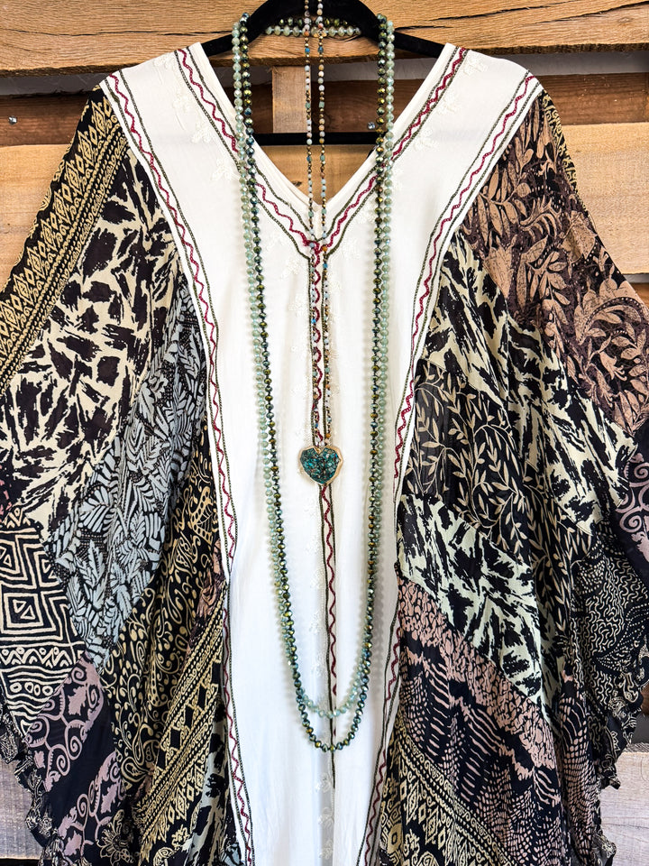 Skipping Songs Oversized Poncho - Pearl