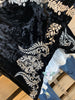 AHB EXCLUSIVE: Crushed Velvet Embroidered Cardigan - Black