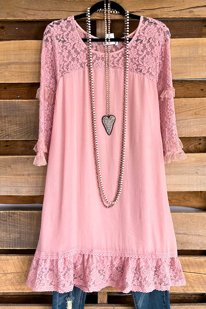 Sunshine in My Heart Dress - Mauve