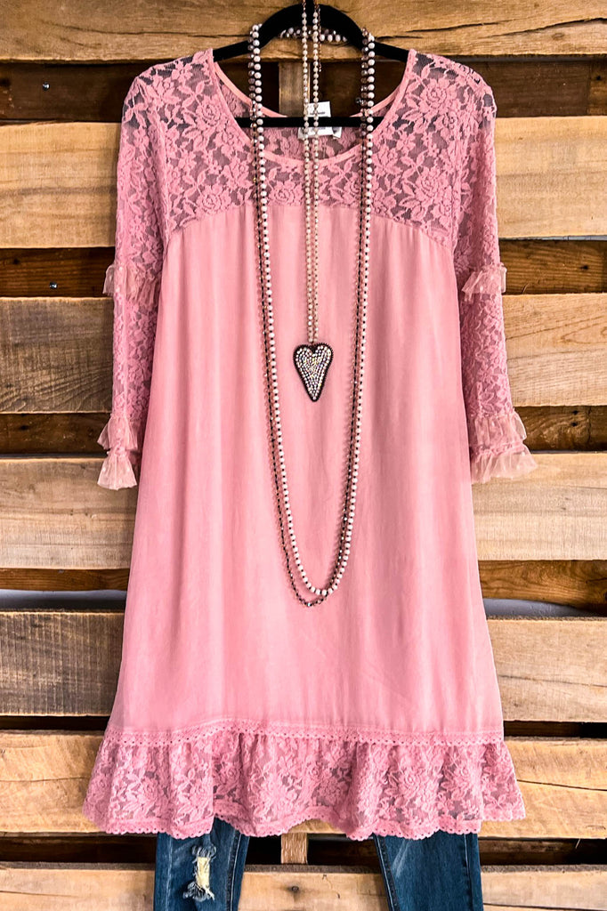 Sunshine in My Heart Dress - Mauve