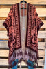 AHB EXCLUSIVE: Stained Glass Kimono Burnout Velvet - Choc.Straw