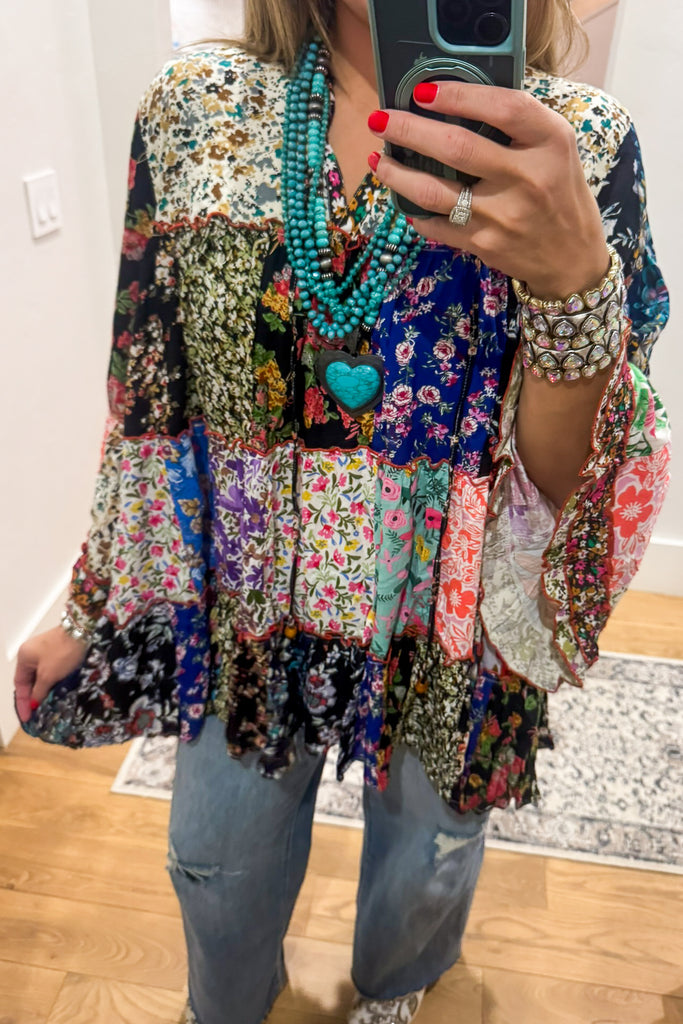 AHB EXCLUSIVE: A Hint Of Bloom Tunic - Multi -  100% Cotton