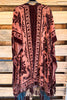 AHB EXCLUSIVE: Stained Glass Kimono Burnout Velvet - Choc.Straw