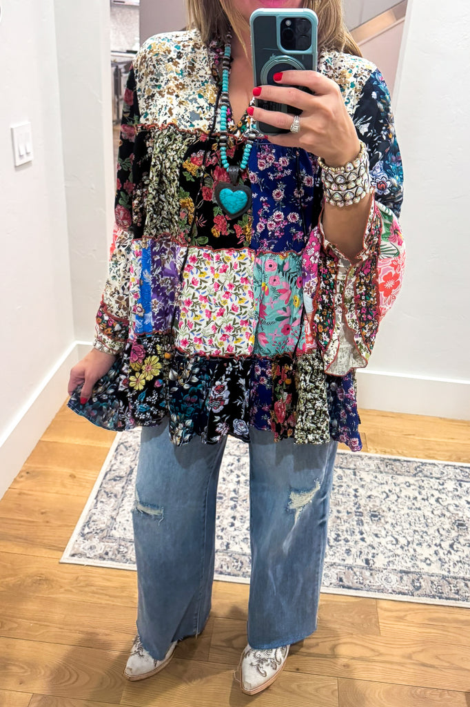 AHB EXCLUSIVE: A Hint Of Bloom Tunic - Multi -  100% Cotton