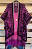 AHB EXCLUSIVE: Stained Glass Kimono Burnout Velvet - Burgundy