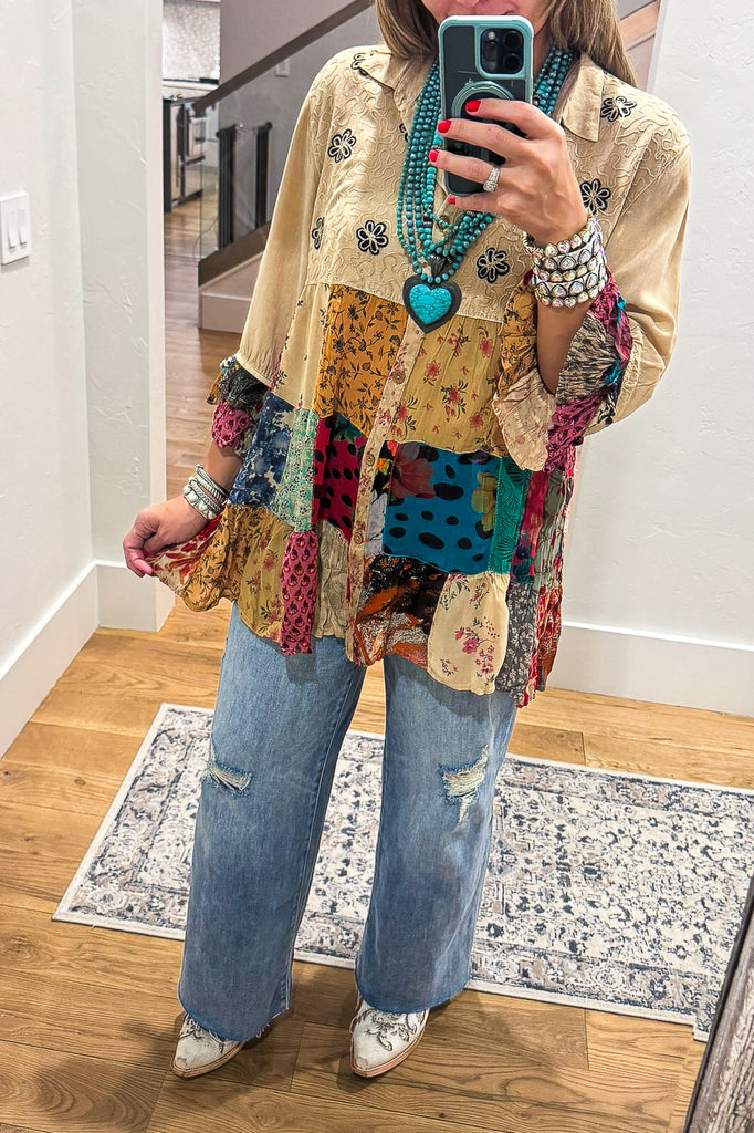 PRE ORDER: The Wildflower Nomad Top - Latte