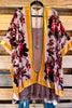 True Burnout Velvet Masterpiece  Kimono - Gold Bord