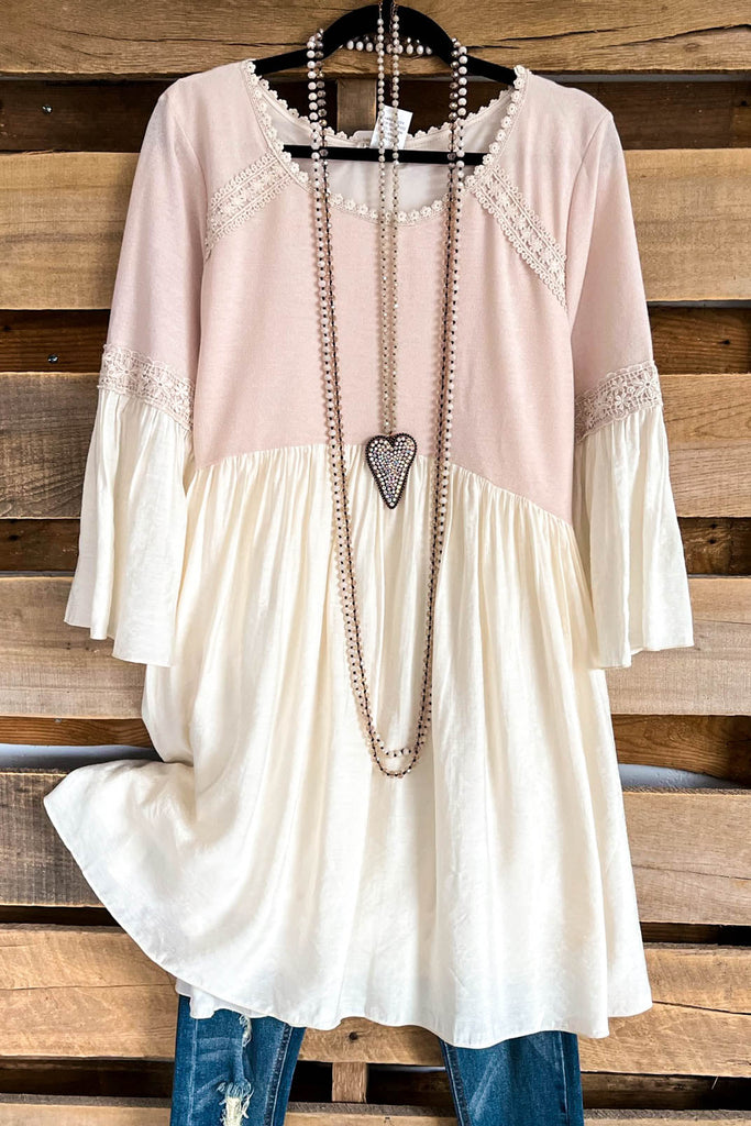 This Side Of Paradise Dress - Pink/Beige - SALE